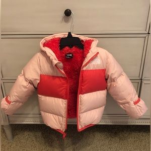 North Face puffer jacket. 12-18 month, gently used condition.